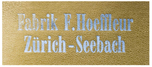 Franz Hoeffleur Hersteller Plakette